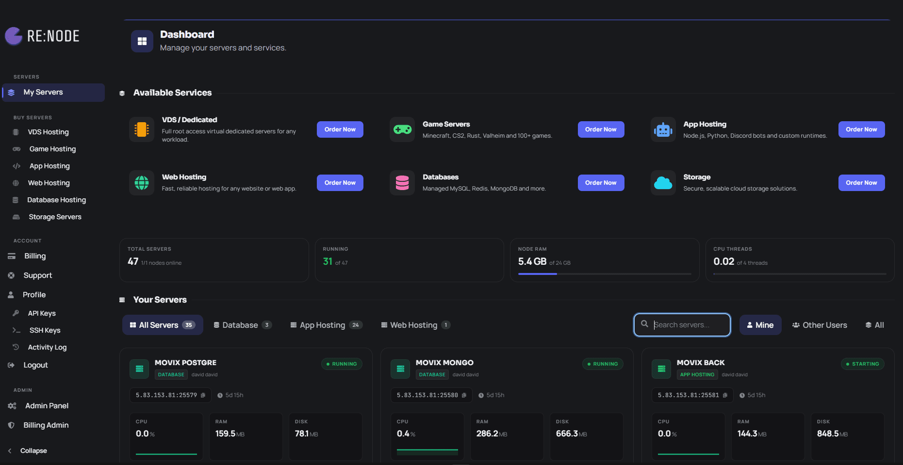 User Panel